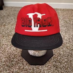 Vintage 1985 Big Iron V Mesh Snapback Hat Promotions Plus Made in the USA